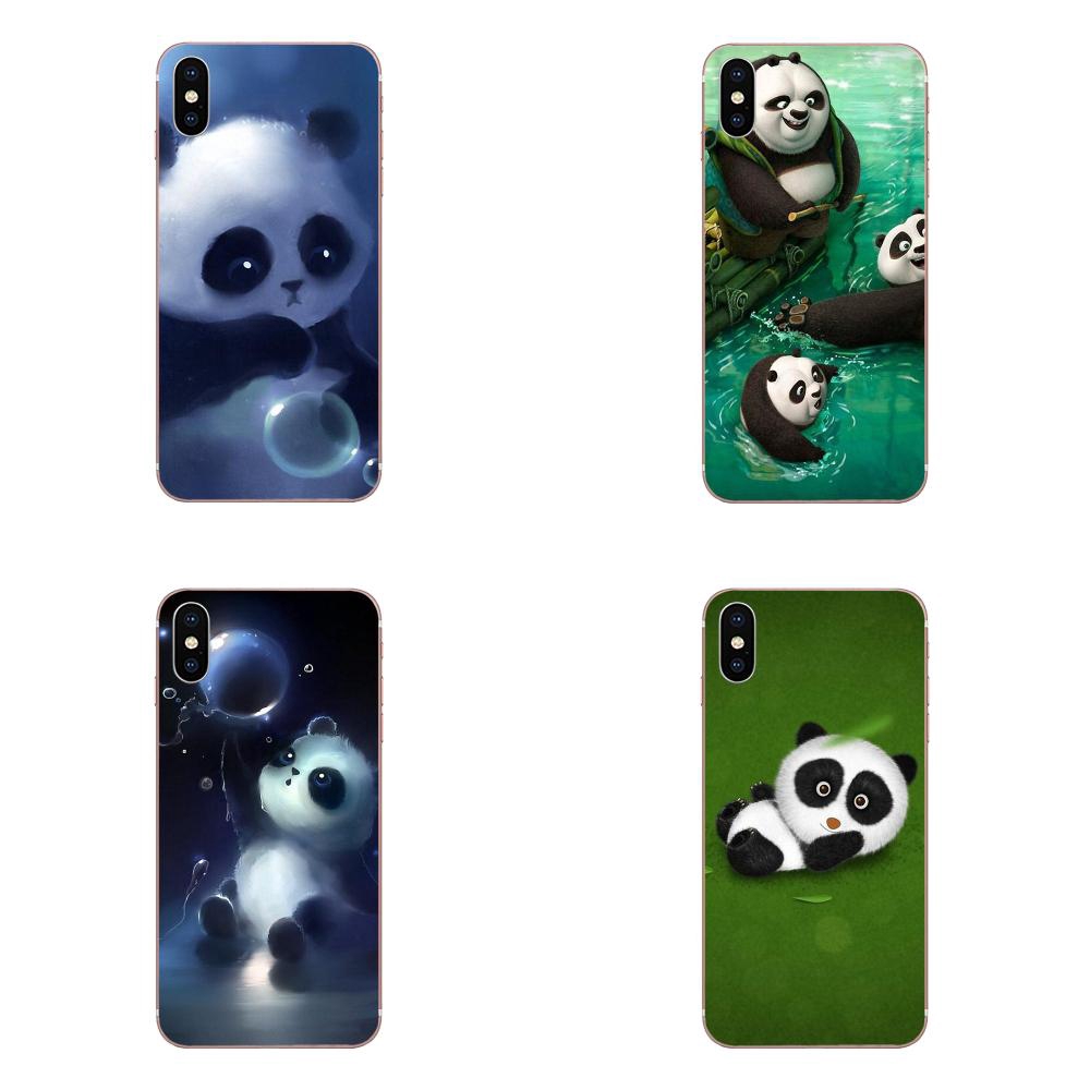 Ốp Lưng Tpu In Hình Gấu Trúc Dễ Thương Cho Apple Iphone 11 Pro X Xs Max Xr 4 4s 5 5c 5s Se Se2 6 6s 7 8 Plus