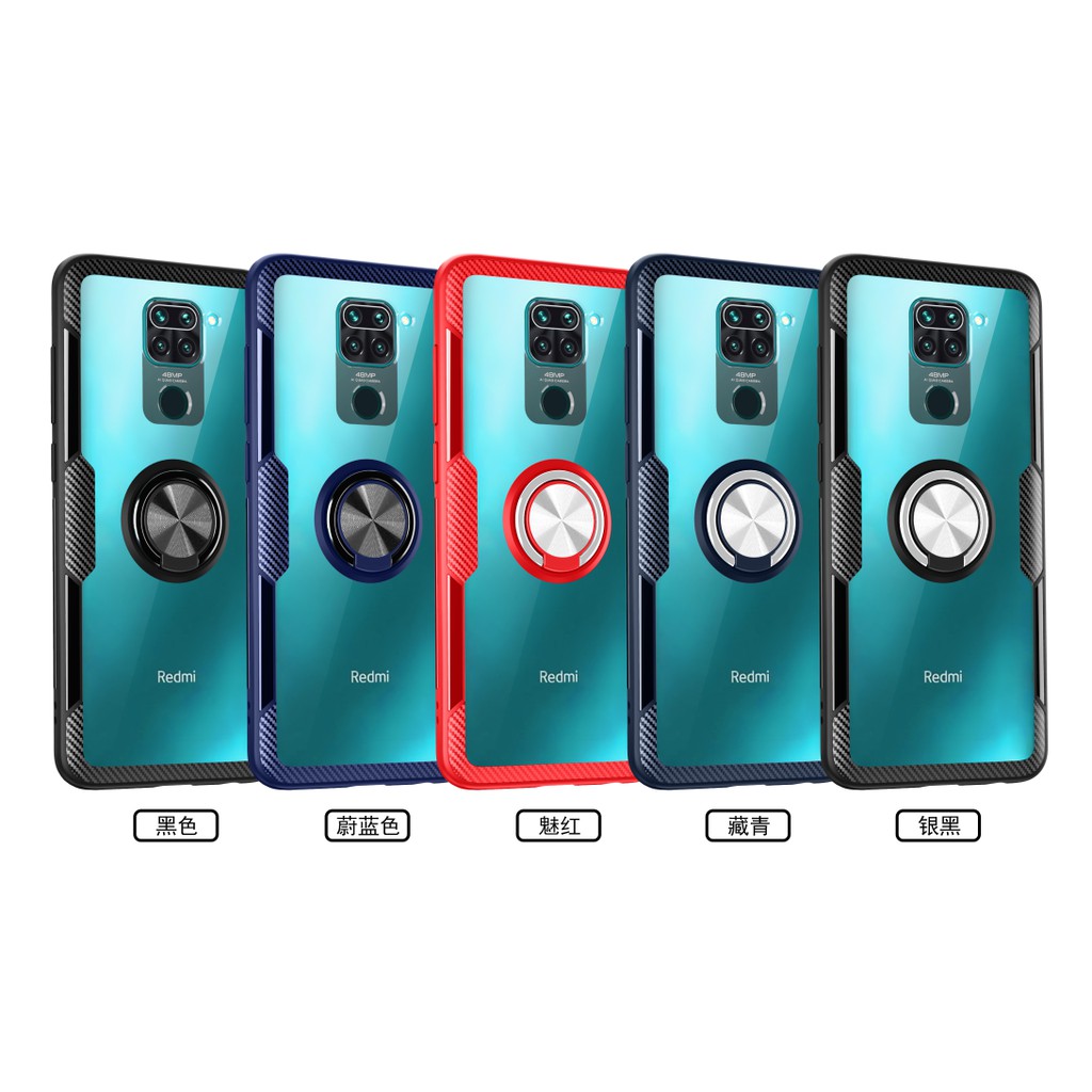 Ốp lưng Redmi 10X 4G / Note 9 giá đỡ nhẫn Iring lưng trong viền màu
