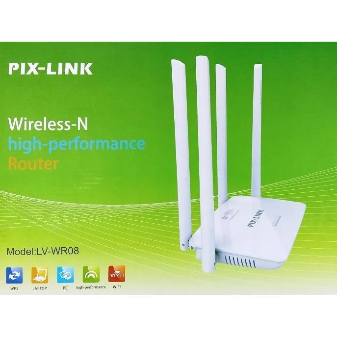 Bộ Phát Sóng Wifi Pix-link LV-WR08 4 anten