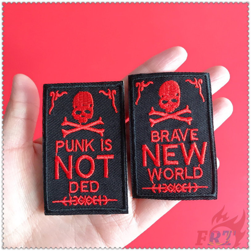 Miếng dán ủi quần áo phong cách Punk Skull Series 03