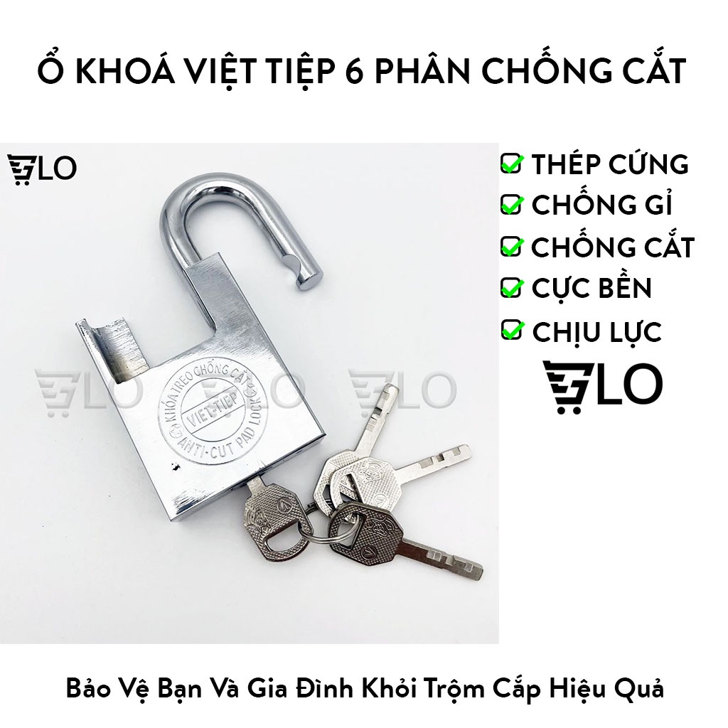 Ổ Khoá Việt Tiệp 6 Phân Chống Cắt 01602 Chính Hãng