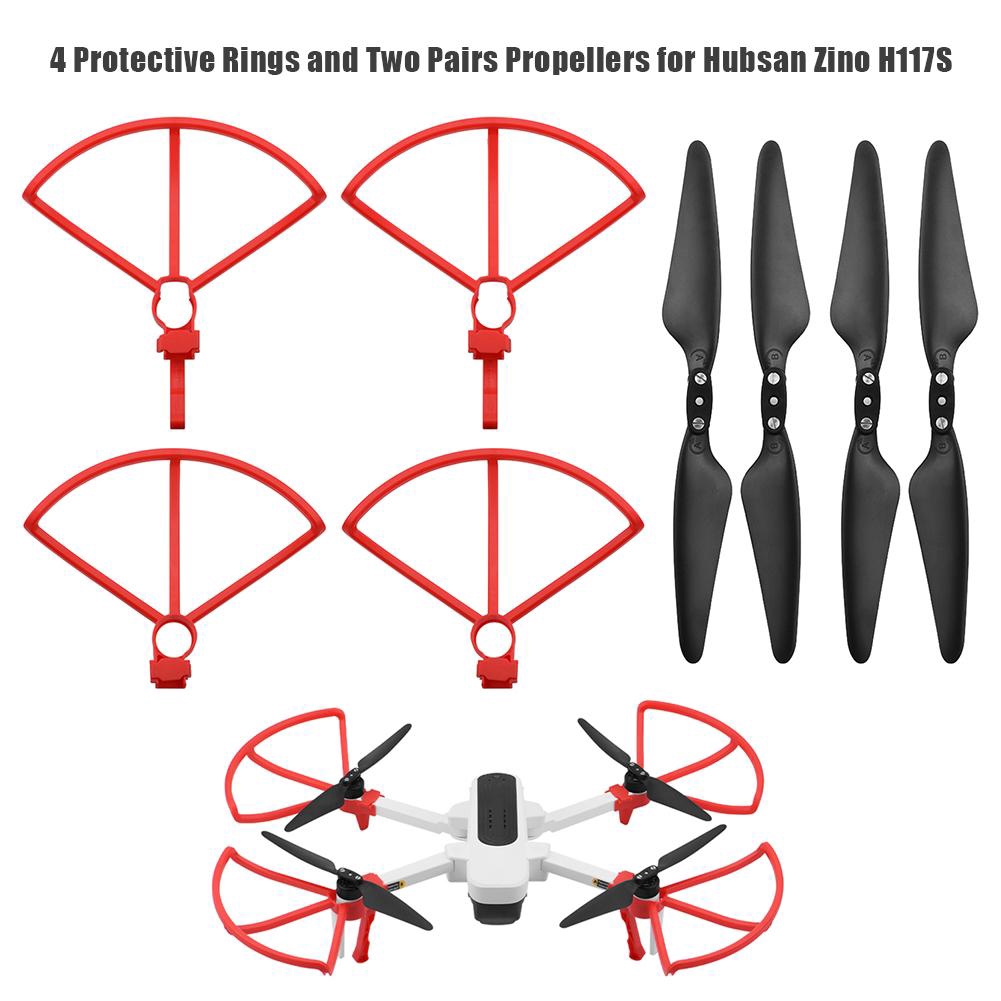 Bộ 4 Khung Bảo Vệ Cánh Quạt+Vòng Đệm Cho Hubsan Zino H117S Rc Drone