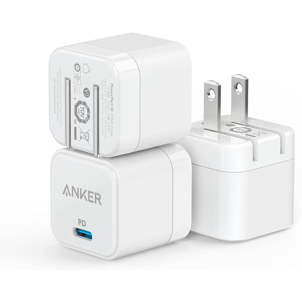*HÀNG CHÍNH HÃNG* Củ Sạc ANKER Cube Trắng - Sạc Nhanh PD - Auth