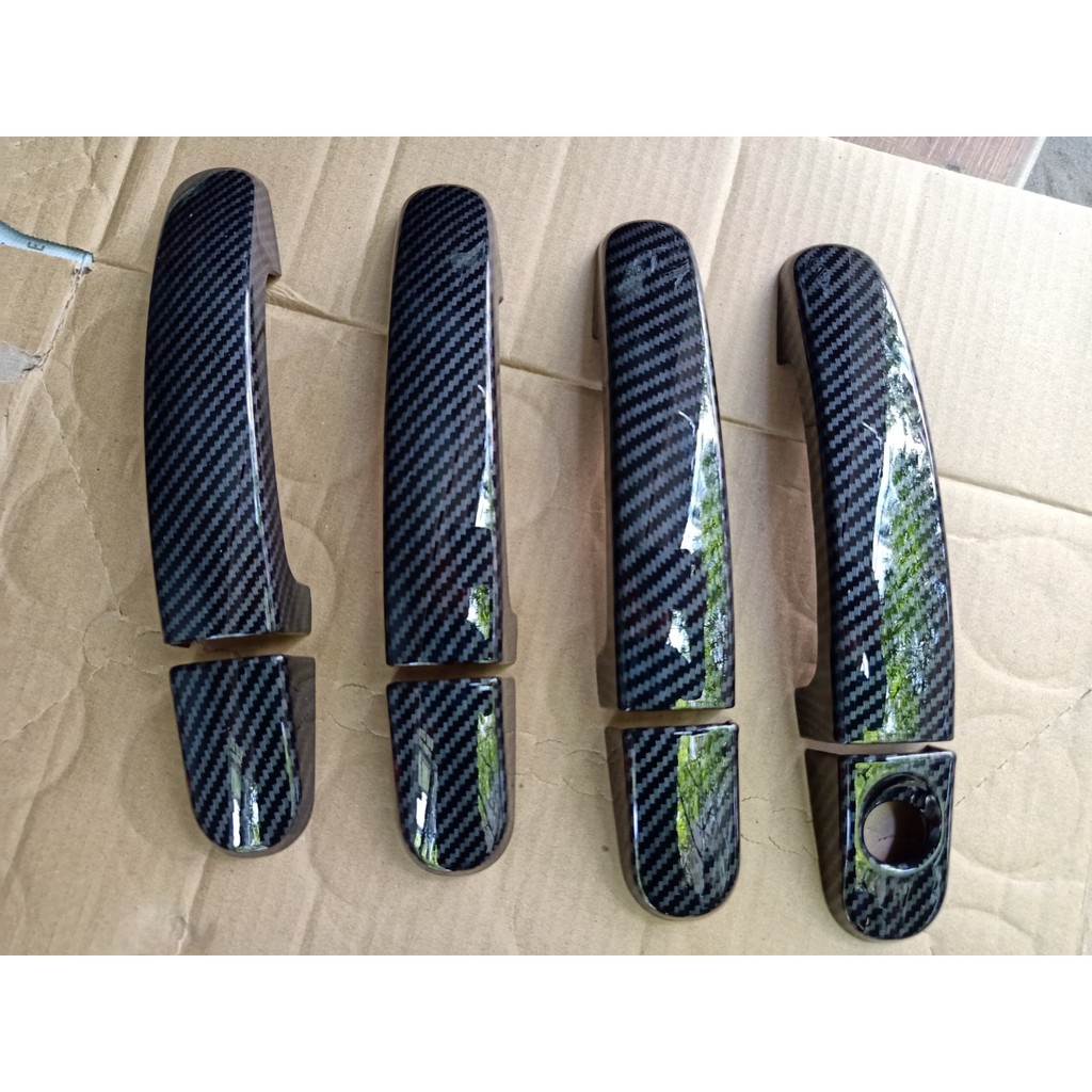 Bộ ốp tay nắm cửa vân carbon cho Ford Ranger form 2013-2021