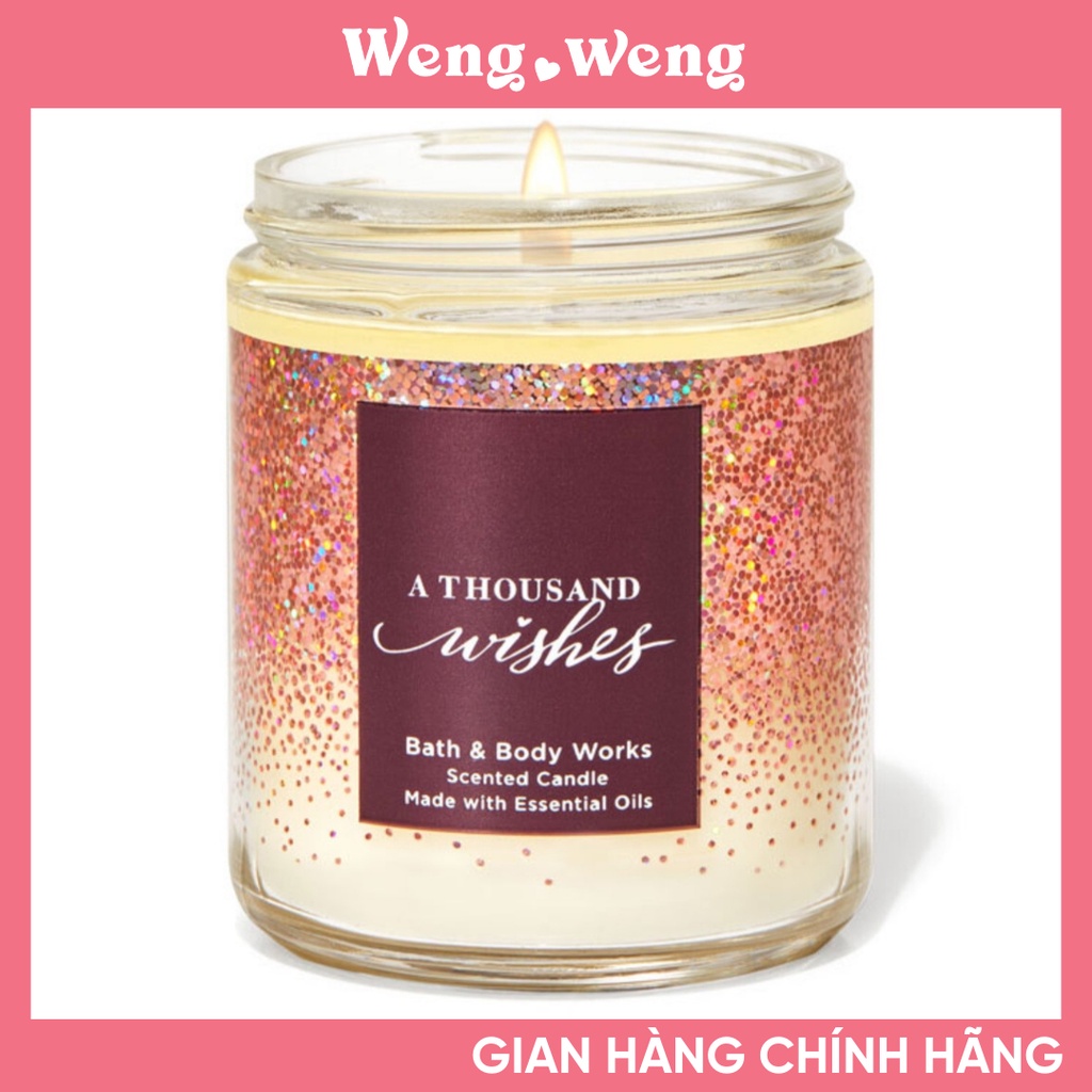 Nến Thơm 1 Bấc Bath &amp; Body Works mùi A Thousand Wishes