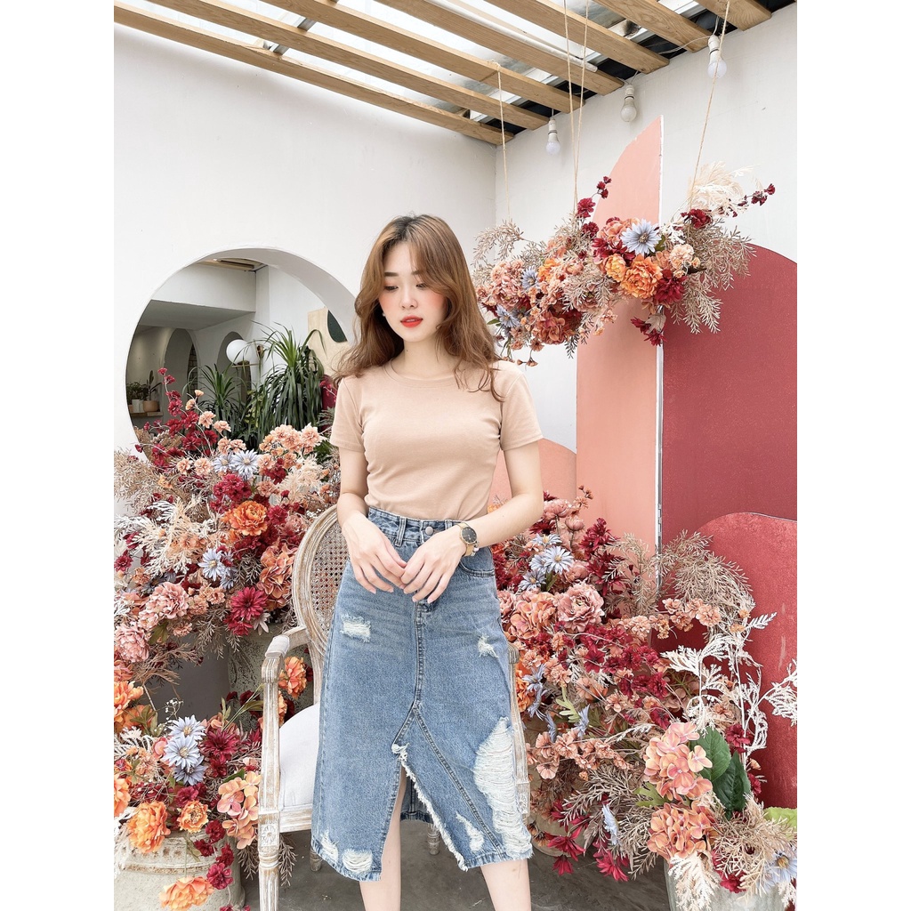 Áo thun trơn cổ tròn IMES shop chất liệu co giãn 4 chiều siêu đẹp. | BigBuy360 - bigbuy360.vn