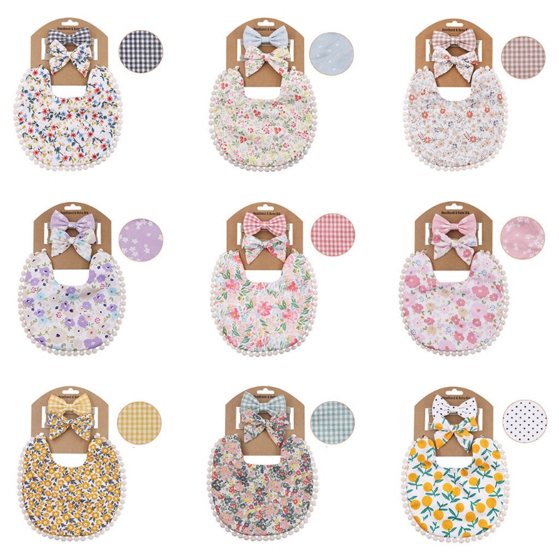 Yếm Ăn Vải Lanh Cotton Mềm Đính Nơ Phối Tua Rua Kiểu Công Chúa