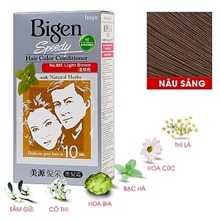 Thuốc nhuộm tóc bigen speedy hair color conditioner no. 885 light brown - nâu sáng