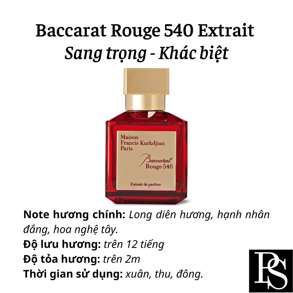 Nước hoa cao cấp - Maison Francis Kurkdjian Baccarat Rouge 540 Extrait de Parfum