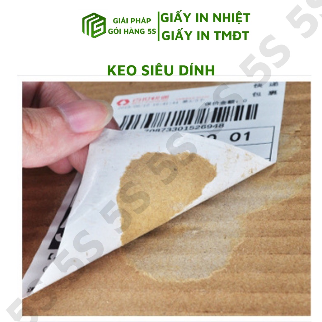 Giấy In Nhiệt Tự Dính Tệp 500 Tờ A6 Khổ 100x150mm, Giay In Nhiet In Đơn Hàng, BIll Đóng Hàng SIêu Rẻ