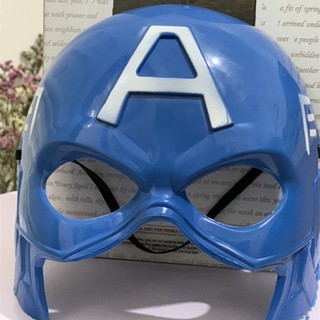 Mặt nạ hóa trang Đội Trưởng MỸ Captain America Xanh đồ chơi hóa trang Avengers Cosplay Halloween sinh nhật cho trẻ em bằ