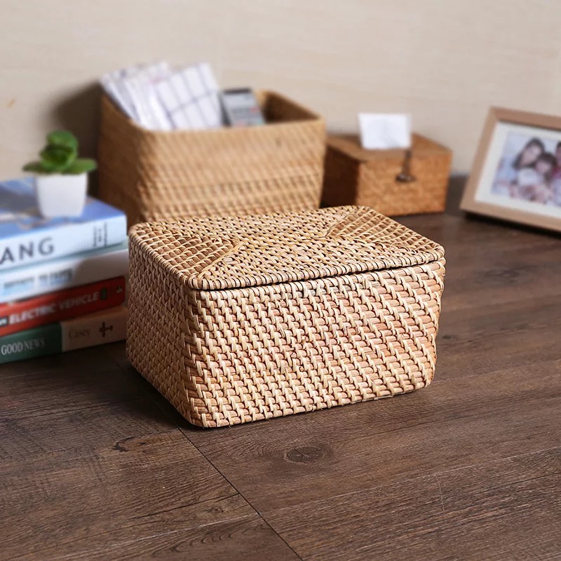 Giỏ mây đan đa năng BAMBOOO ECO đựng đồ tiện ích trang trí decor