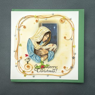 Thiệp Giấy Xoắn Giáng Sinh Handmade NOEL23