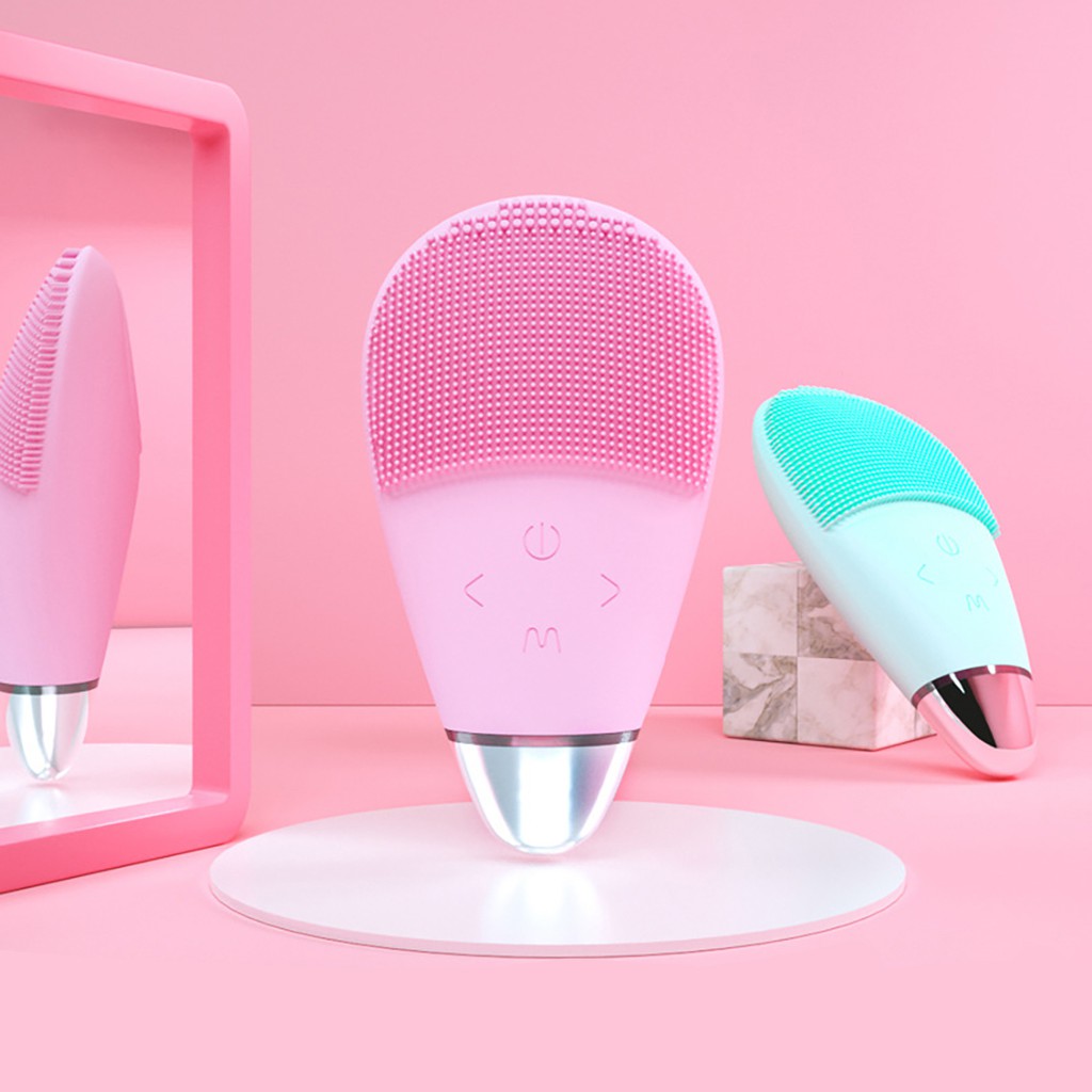 Máy rửa mặt rung sóng âm silicone Kenaiya làm sạch sâu da mặt giữ làn da tươi trẻ