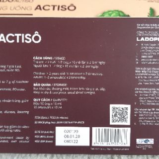 Cao ống uống Actiso (có đường) - Ladophar