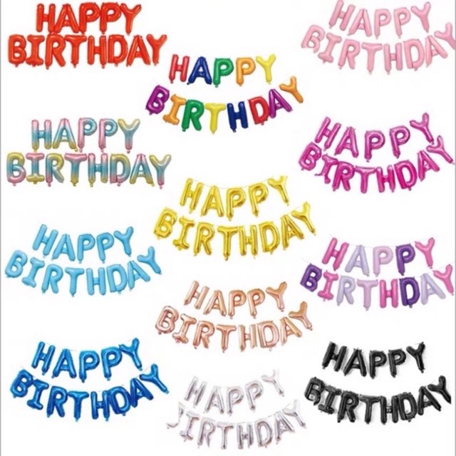 Sỉ Bóng chữ Happy Birthday Các Màu ( giá rẻ)