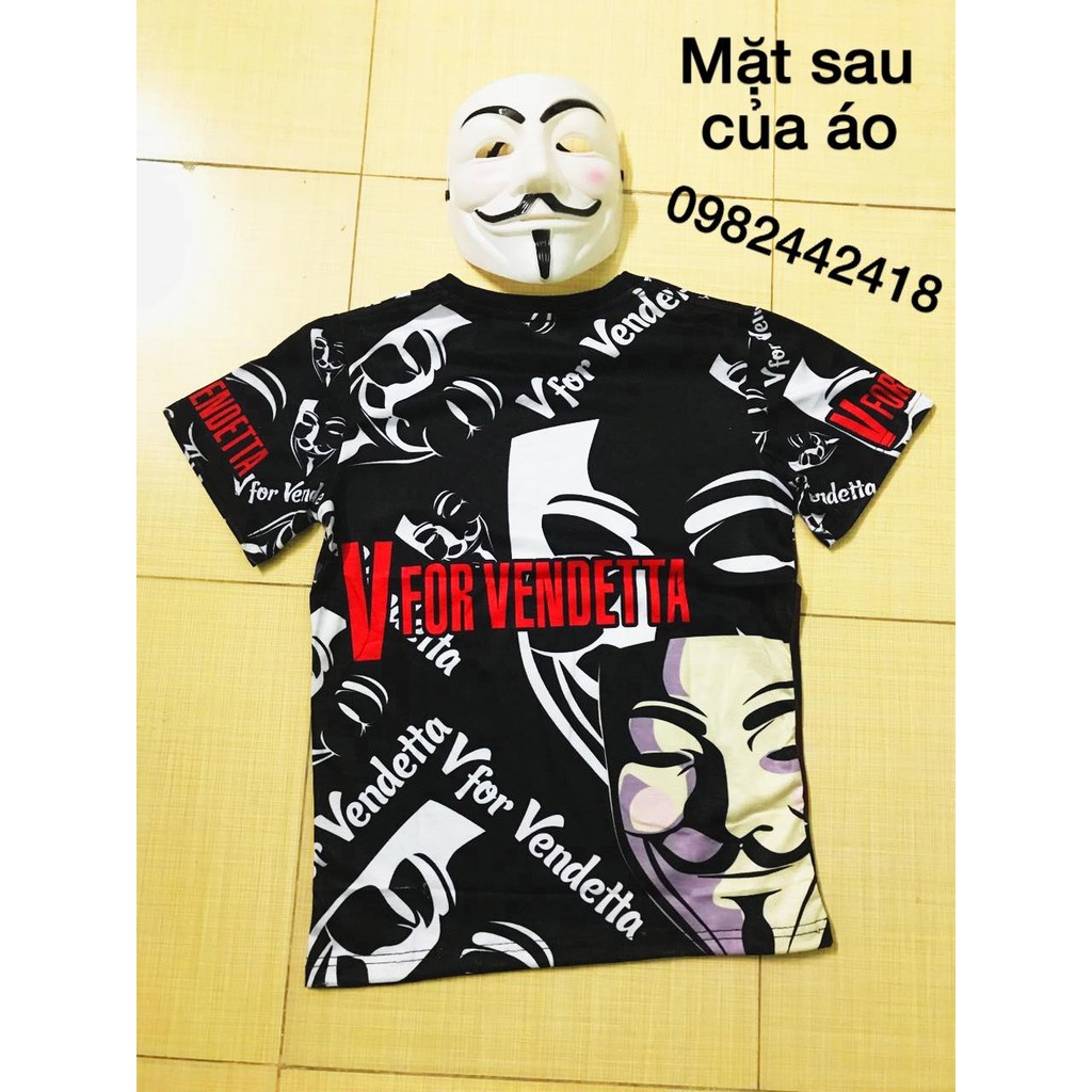 Áo phông Hacker Anonymous (Trắng, Đen)