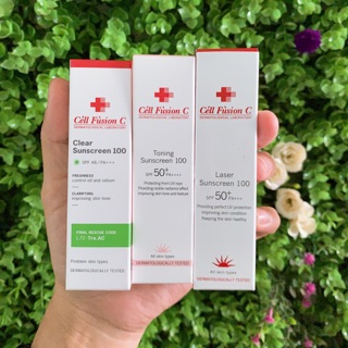 Xanh - đỏ - hồng [10ml] - Kem chống nắng Cell Fusion C