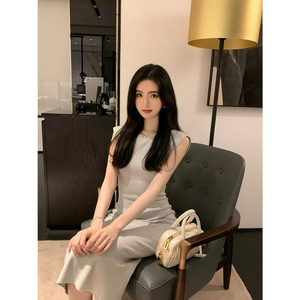 ZHELIHANGFEI Đầm Dệt Kim Dáng Vừa Hở Vai Thời Trang Cho Mẹ Và Bé