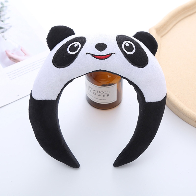 Flgo Băng Đô Cài Tóc Hình Gấu Trúc Nhồi Bông Dùng Hóa Trang Tiệc Giáng Sinh / Halloween