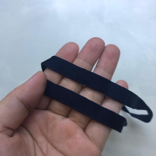 1m Dây Viền Co Giãn Bản Rộng 1F  Màu Xanh Dương / Đen Hàng Công Ty