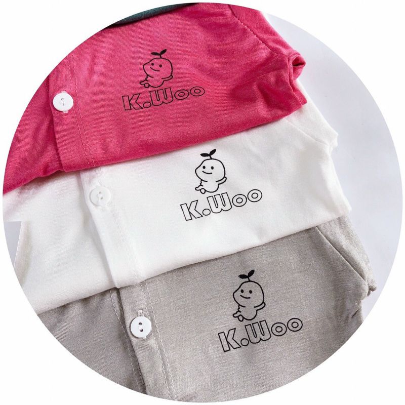 BỘ THUN LẠNH PEPTET DÀI TAY ĐÓNG CÚC K.WOO CHO BÉ TRAI BÉ GÁI 7-18KG