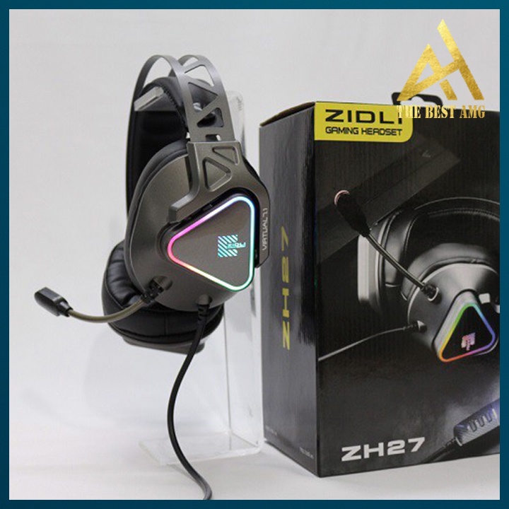 Tai Nghe Chụp Tai Gaming Có Dây Led RGB Headphone Có Mic Zidli ZH27 7.1 - Tai Nghe Máy Tính Laptop Chơi Game