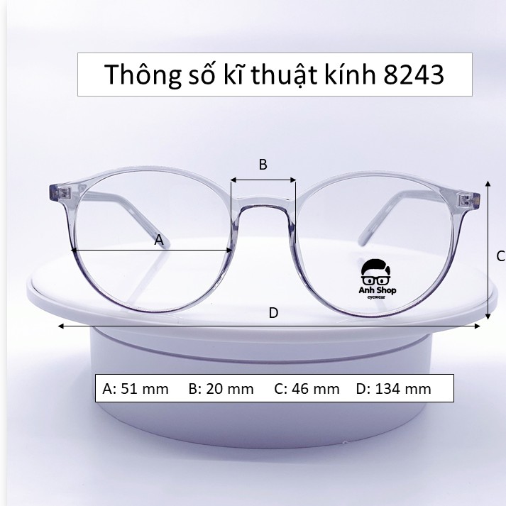 [Mã FARSSTGRE giảm 5K đơn bất kỳ] Kính tròn 8243 nhận cắt cận viễn loạn | BigBuy360 - bigbuy360.vn