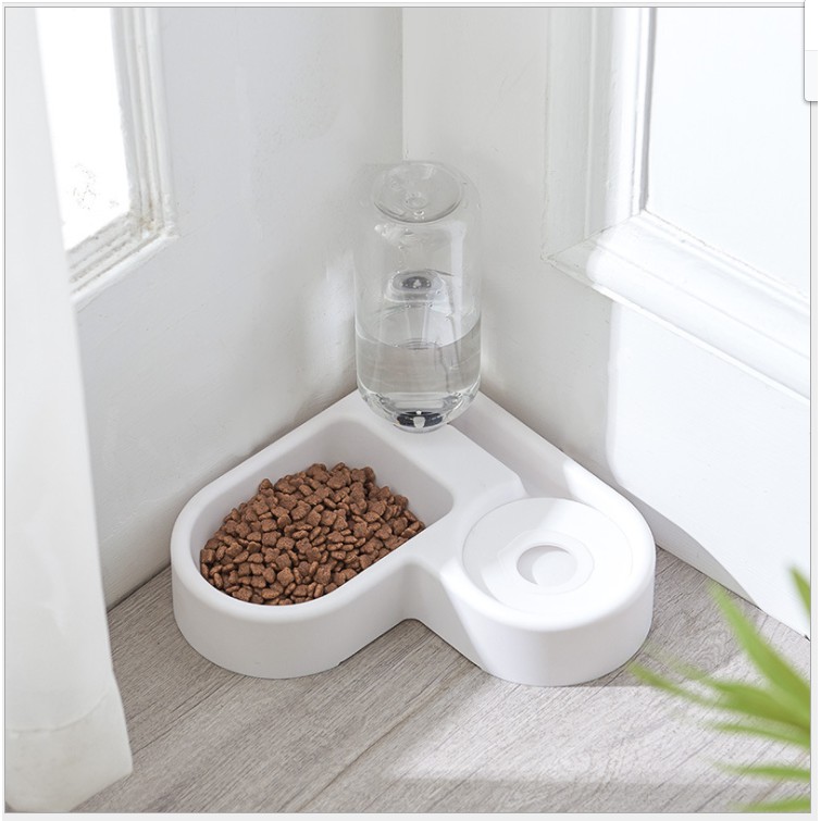 Bát đựng thức ăn tự động cho chó mèo LunaPet BA01 , bát ăn đôi cho chó mèo giá rẻ thiết kế tai mèo cực dễ thương
