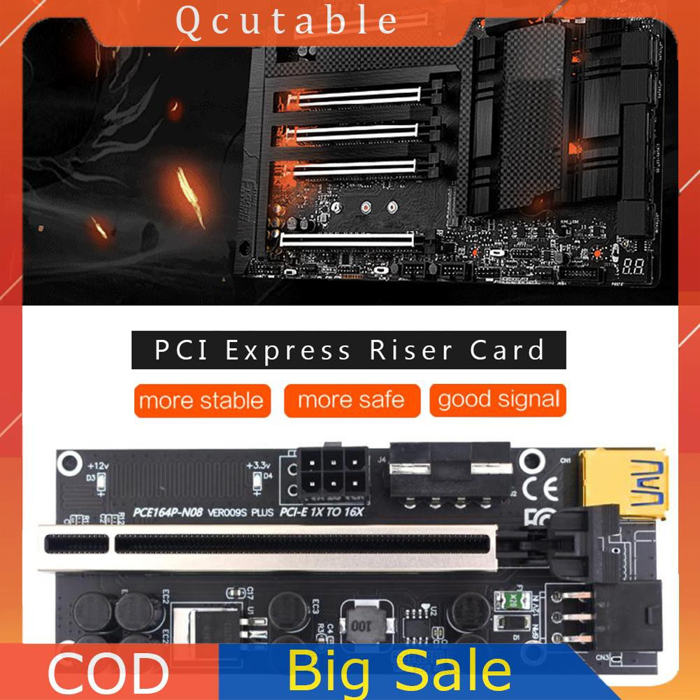 Card Mở Rộng Ver009S Plus Pcie Riser Card Usb 3.0 Pci-E Express 1x To 16x
