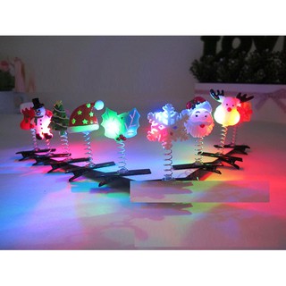 Kẹp tóc Noel hình thú có đèn chớp