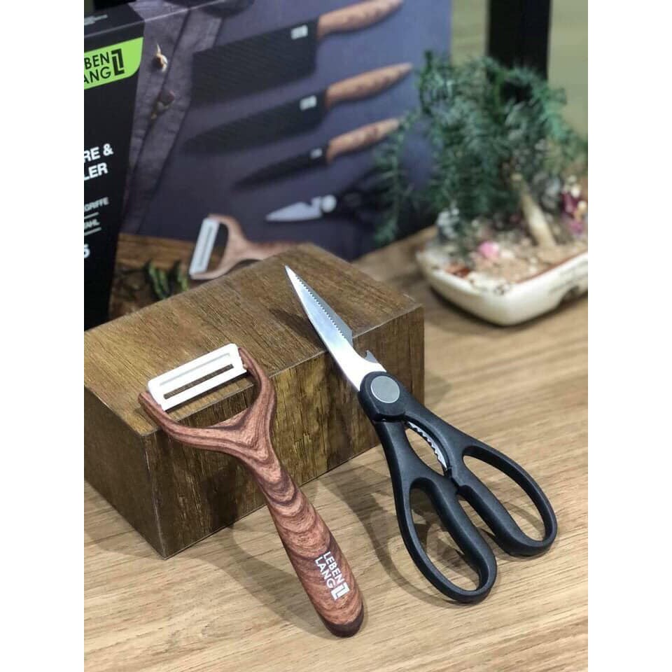 BỘ DAO 5 MÓN CAO CẤP DÙNG TRONG NHÀ BẾP CỦA ĐỨC LEBENLANG LBK2395