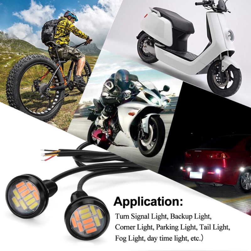 Set 10 đèn mắt đại bàng cho xe ô tô 23mm 4014 LED | BigBuy360 - bigbuy360.vn