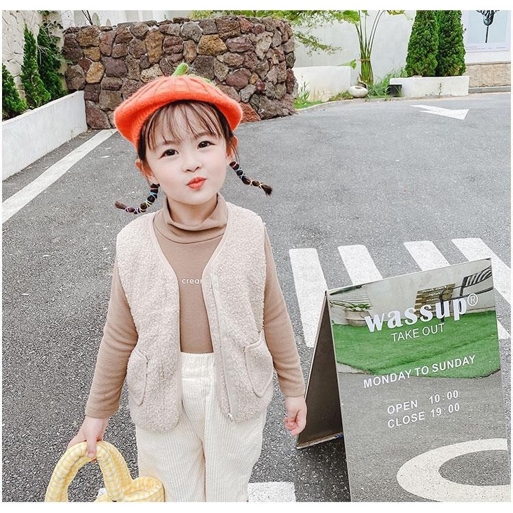 AMILA Áo Khoác Không Tay Dày Dặn Phong Cách Phương Tây Thời Trang Xuân Thu Cho Bé