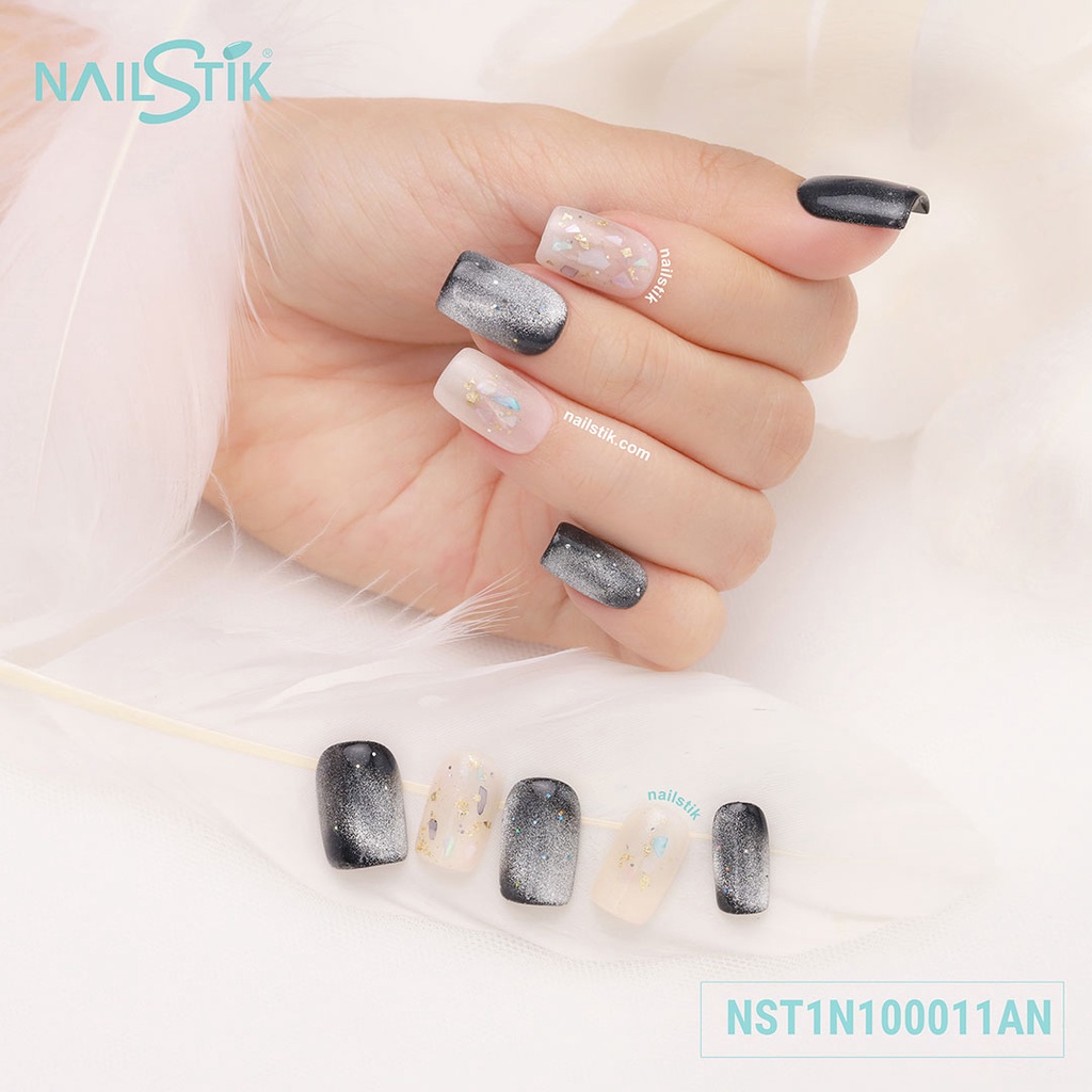 Móng úp thiết kế by NAILSTIK, form móng ngang, ngắn, 011