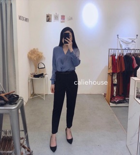 SƠ MI CỔ CHÉO LỤA TUyẾT