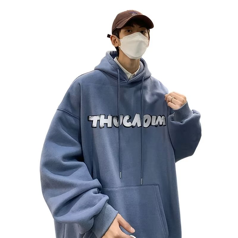 Áo Hoodie Dáng Rộng Tay Dài In Hình Hoạt Hình Rock Boy Mùa Thu Cá Tính Thời Trang Cho Nam Và Nữ