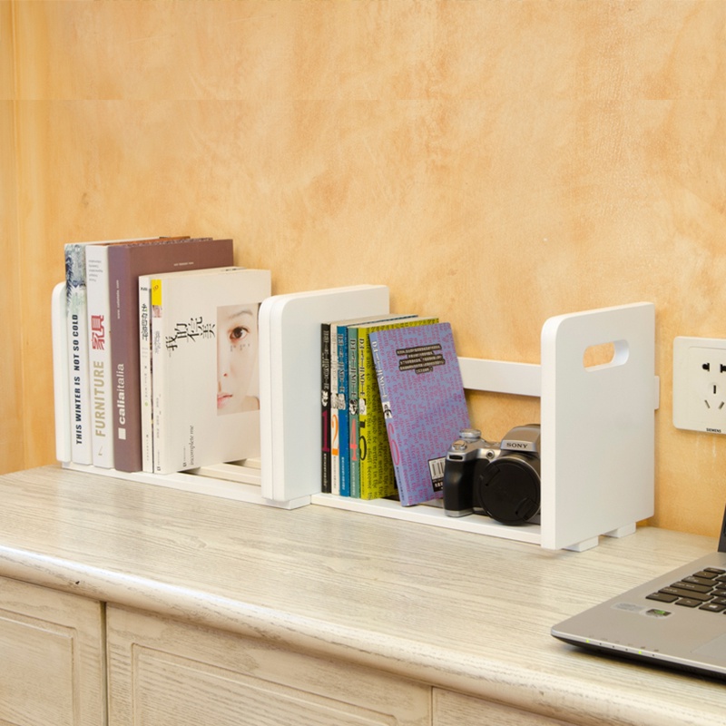 Giá chặn sách co giãn kệ chặn sách để bàn xếp gọn [ gỗ thông ] - BKDW02