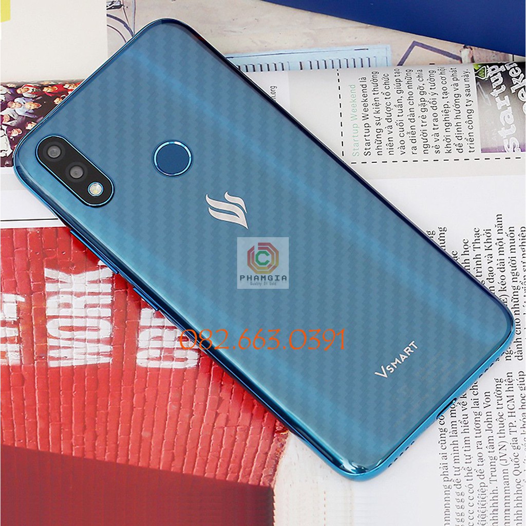 Miếng dán mặt lưng skin carbon Vsmart Joy 2 Plus