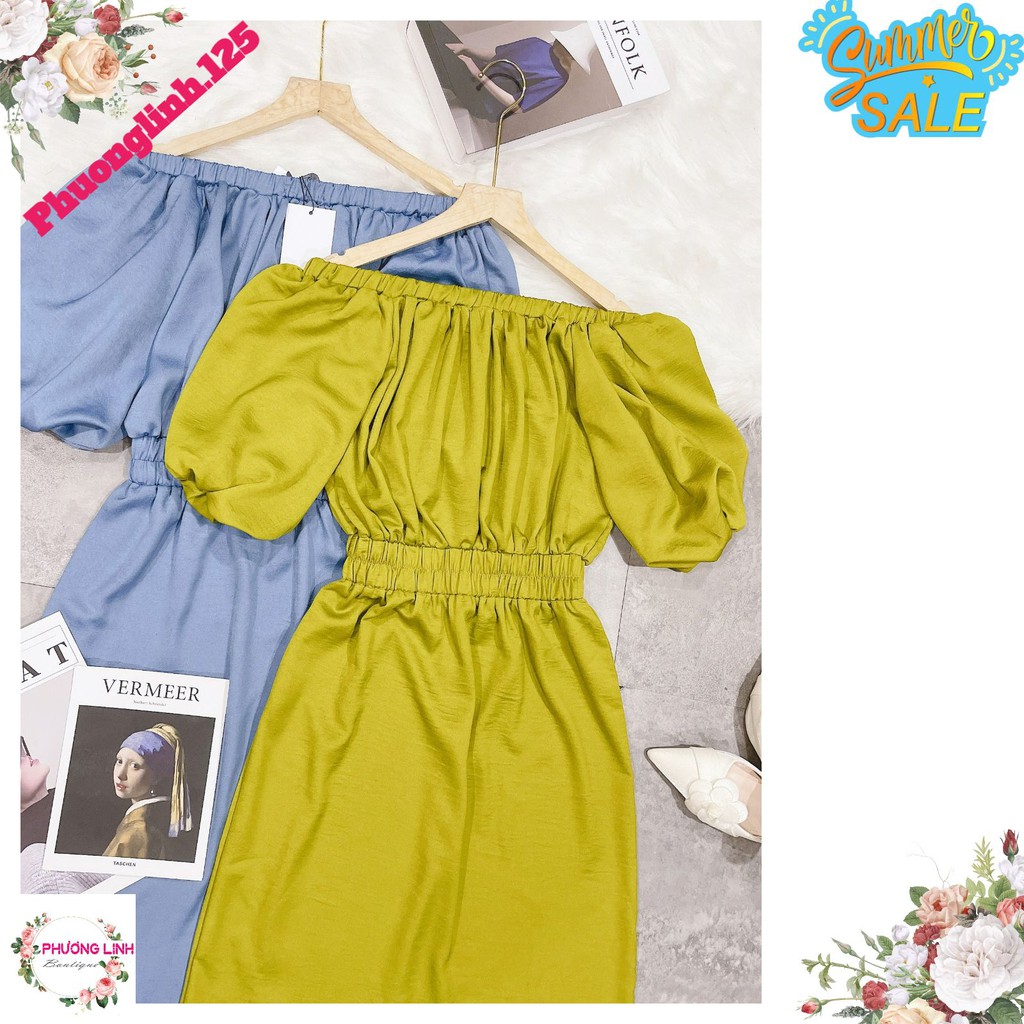 VÁY NGANG VAI CHUN EO TAY BỒNG | BigBuy360 - bigbuy360.vn