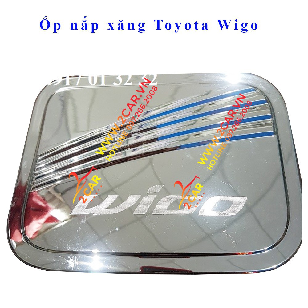 Ốp nắp bình xăng Toyota Wigo Mạ Crom Cao Cấp