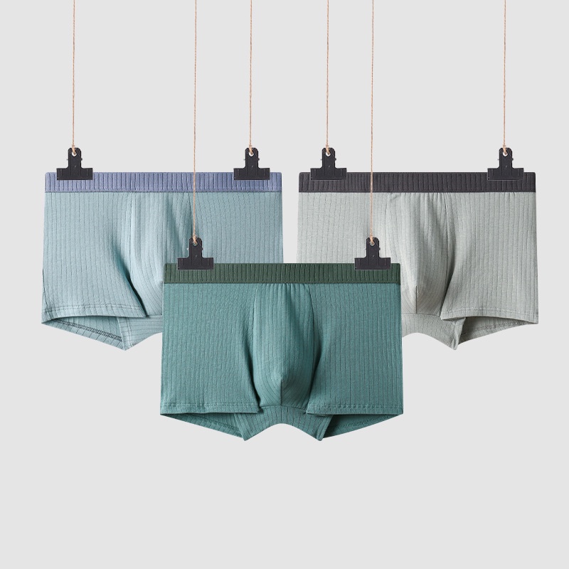 Quần sịp nam,quần lót đùi nam kẻ sọc chất vải cotton pha lụa cao cấp có size to,mềm mịn thoáng khí ZC09A