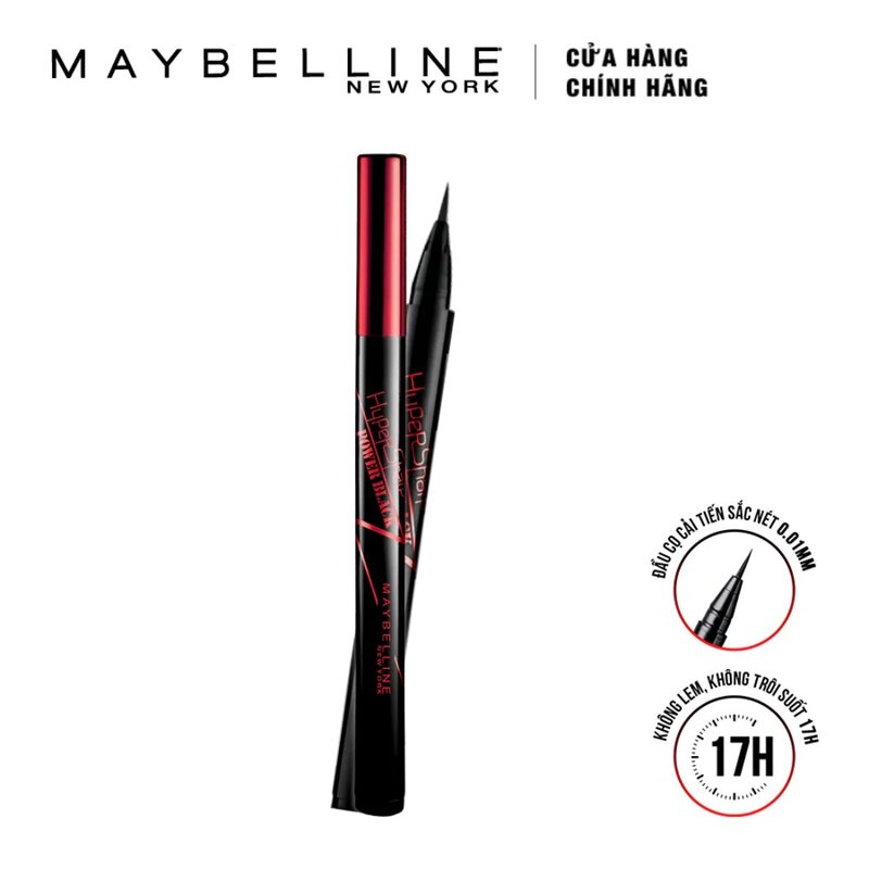 Kẻ Mắt Nước Maybelline Sắc Nét Không Trôi Màu Đen 0.5g HyperSharp Power Black Liquid Liner