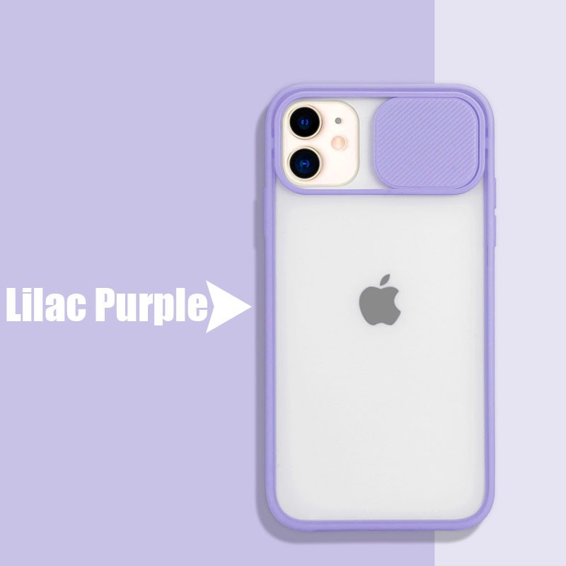 Ốp điện thoại - Ốp lưng iphone Nắp trượt nhám mặt mờ bảo vệ camera cho các dòng máy từ iphone 6 - iphone 12promax