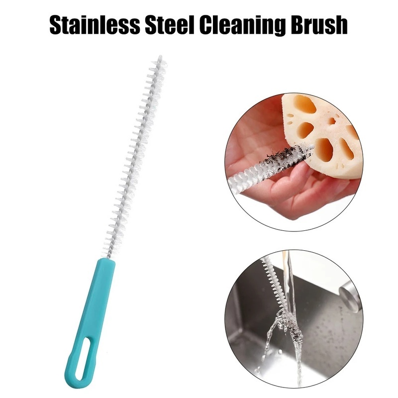 Bàn Chải Vệ Sinh Ống Hút 360 Độ Bằng Nylon Mềm Có Thể Tái Sử Dụng Chất Lượng Cao