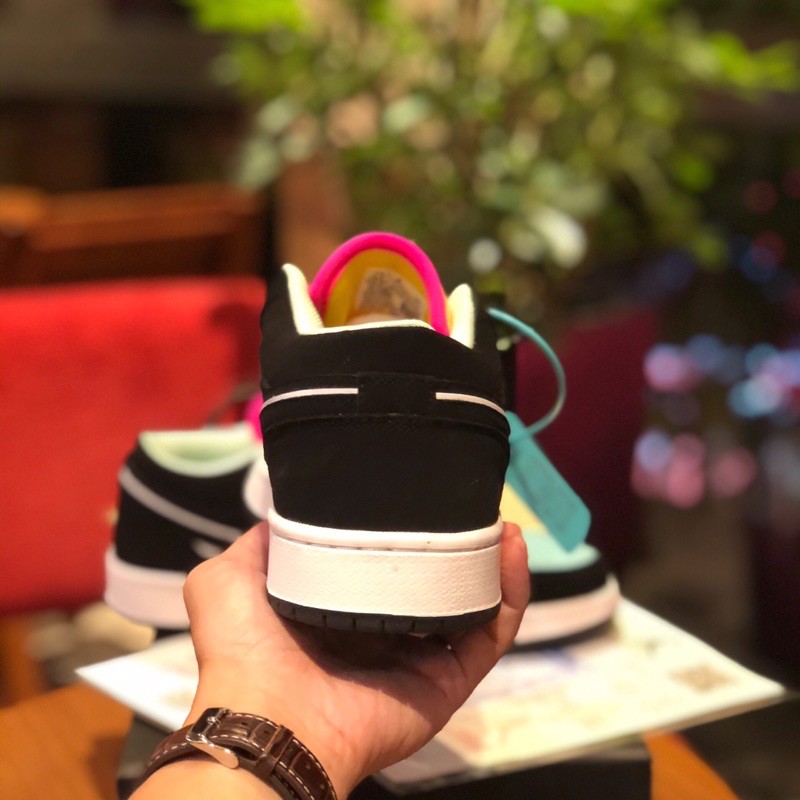 [Free Ship] Full box giày thể thao Jordan low “Black aurora Green” [ Jordan 1 ] [ Jordan đen ] [ Jd1 ] [ Jd đen ] Jd lơ