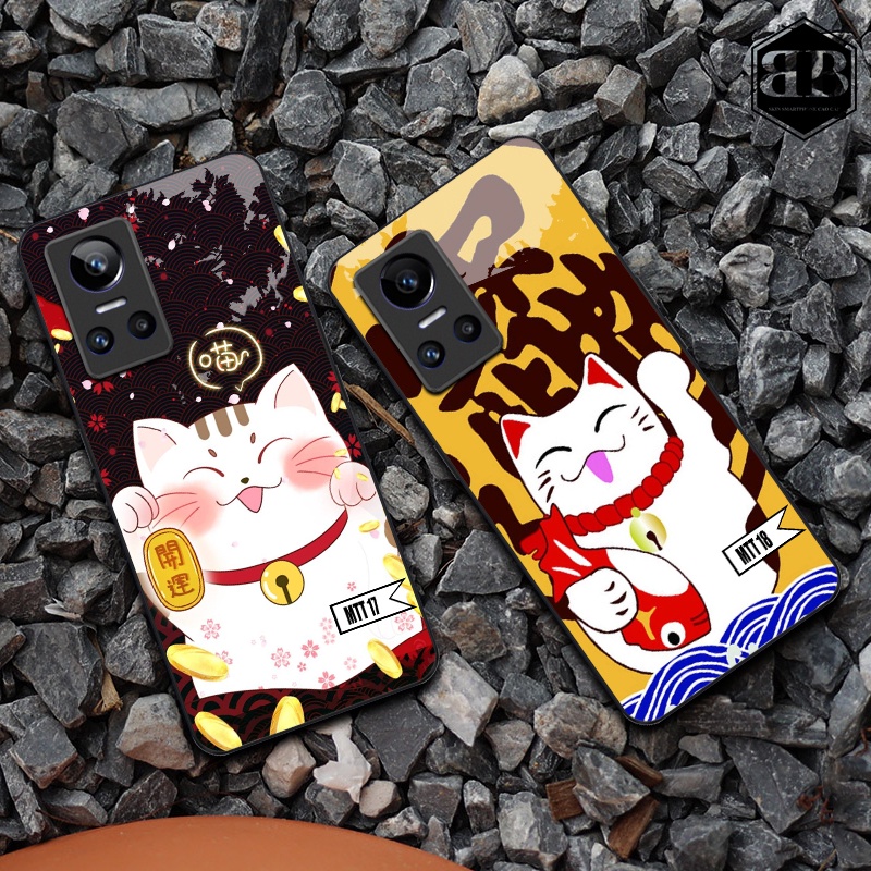 Ốp lưng kính cường lực Realme GT Neo 3 mèo thần tài