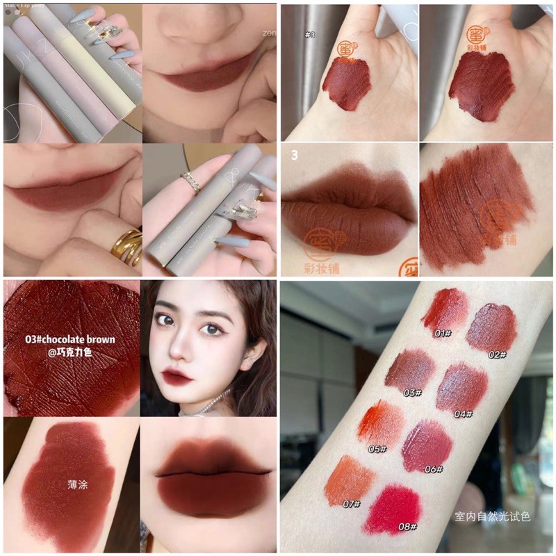 Son Kem Lì Tông Màu Cổ Điển, Lên Màu Chuẩn Chocolate Dupe Romand Lip Glaze
