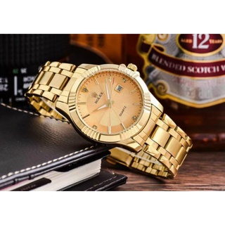 Đồng hồ Rolex nam dây thép, mạ không rỉ, dây full vàng - tặng vòng tì hưu tài lộc