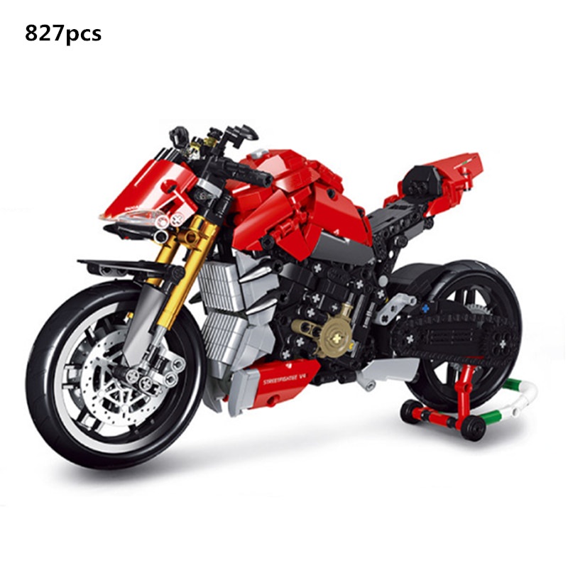 đồ chơi giáo dục lắp Ráp mô hình Panlos 672001 50051 High-tech Creative Speed Racing Ducatis Motorcycle